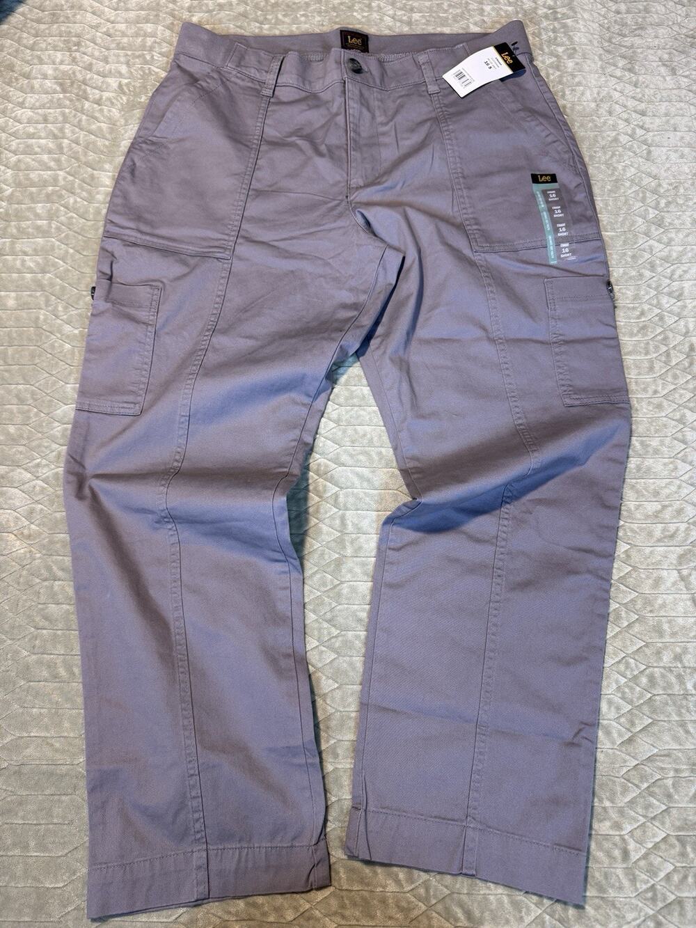 Womens Lee Pants Comfort Waistband Sz 16 Short NWT Cargo